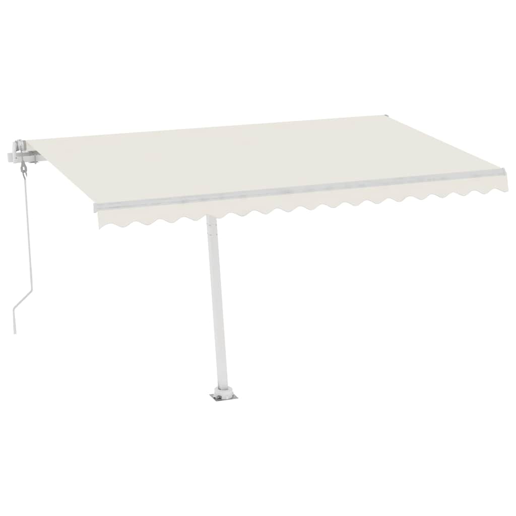 vidaXL Volně stojící automatická markýza 400 x 300 cm krémová