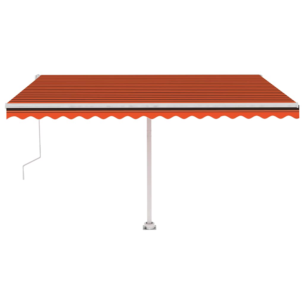 vidaXL Volně stojící automatická markýza 400 x 300 cm oranžovo-hnědá
