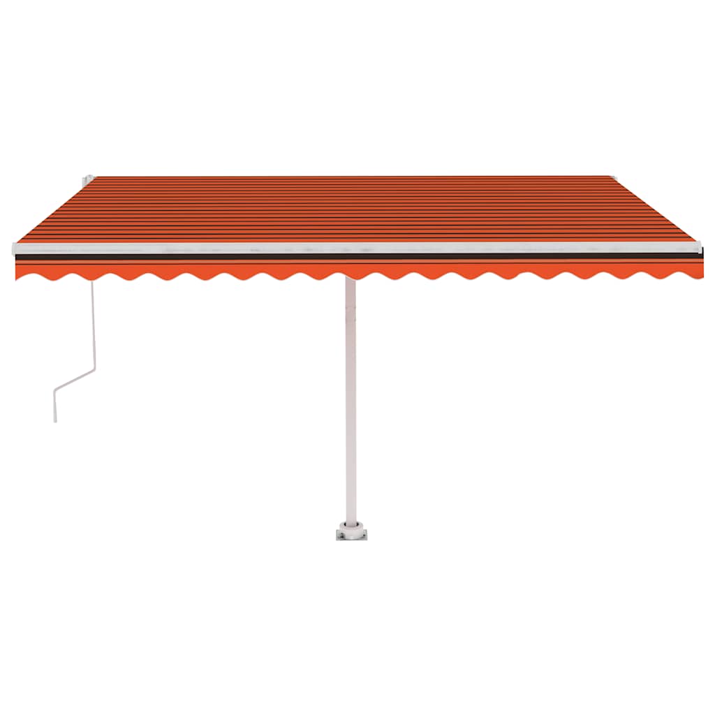 vidaXL Volně stojící automatická markýza 450 x 300 cm oranžovo-hnědá