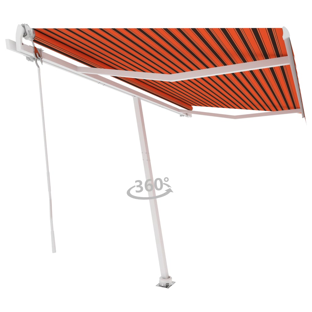 

vidaXL Luifel vrijstaand automatisch 450x300 cm oranje en bruin