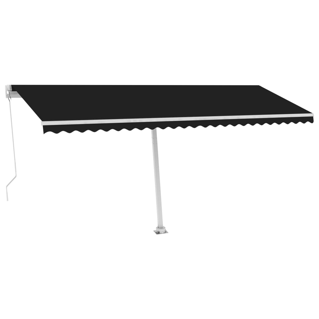 vidaXL Volně stojící ručně zatahovací markýza 500 x 300 cm antracitová