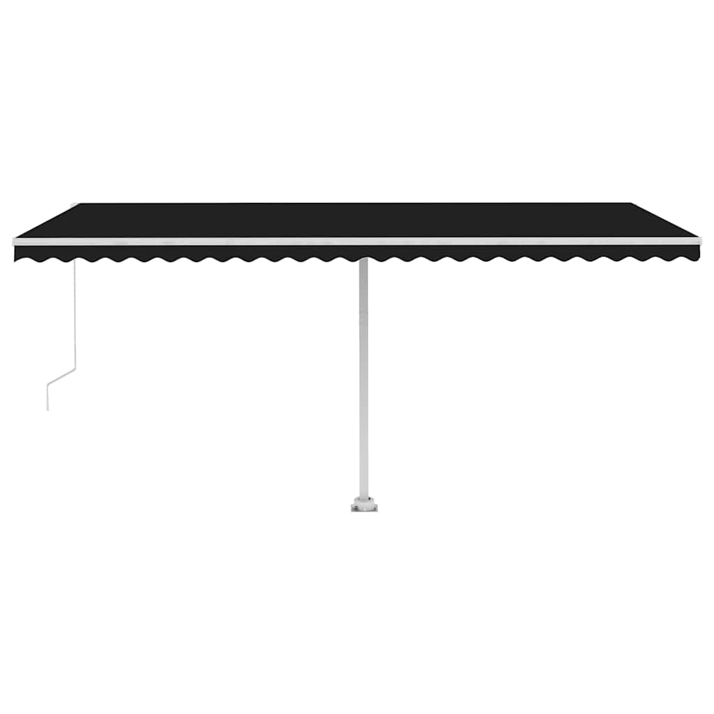 Freestanding Manual Retractable Awning 500x300 cm Anthracite 3069579