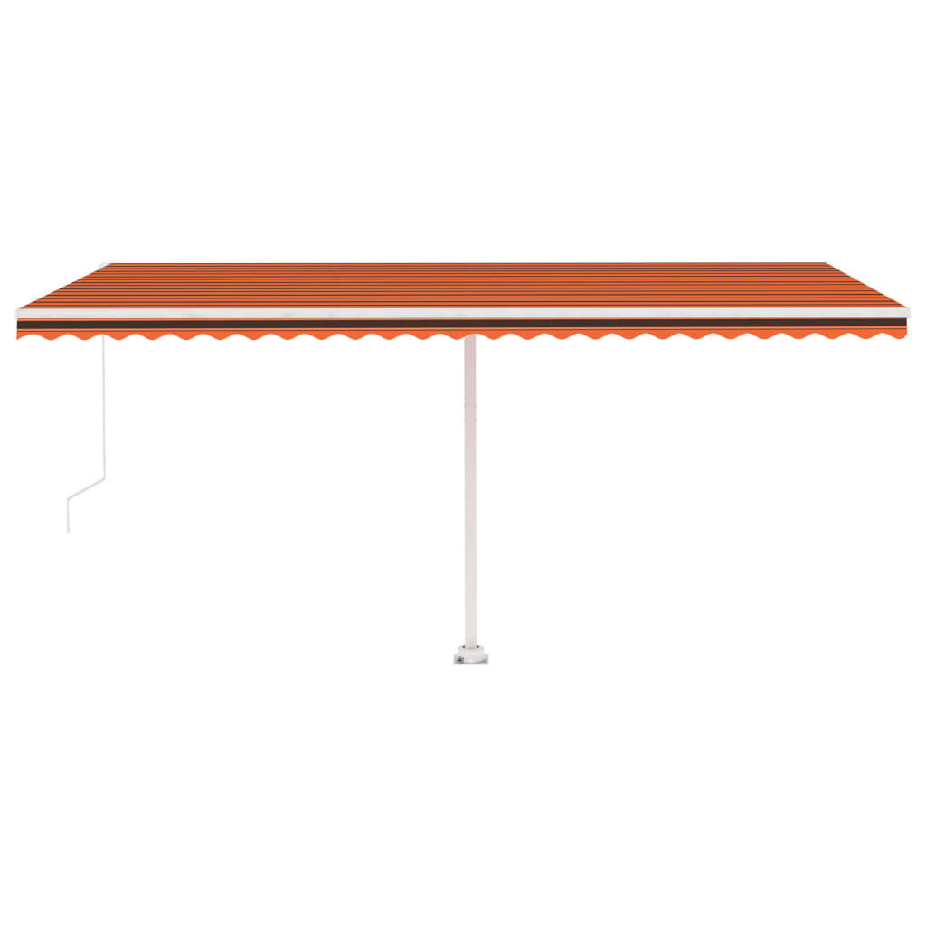 Prostostoječa ročno zložljiva tenda 500x300 cm oranžna/rjava