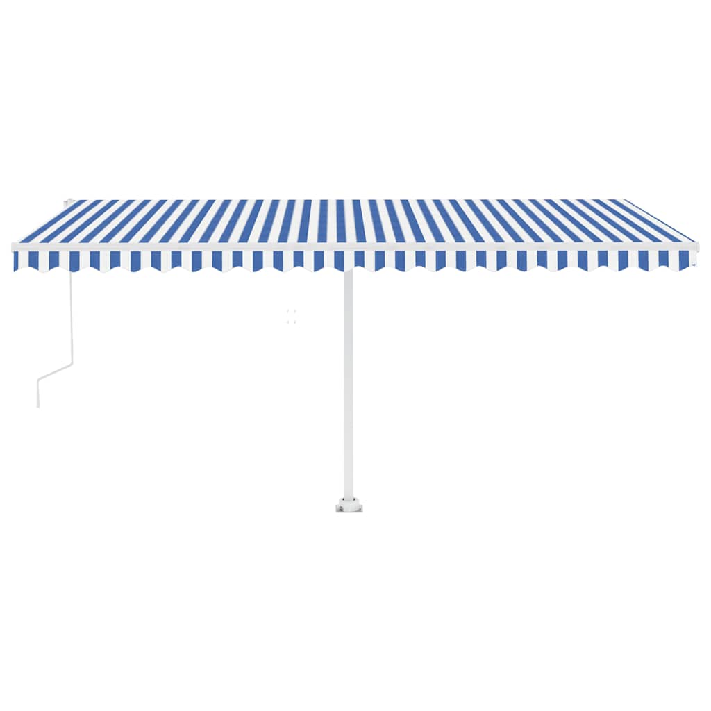 vidaXL Volně stojící automatická markýza 500 x 300 cm modrá/bílá