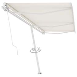 vidaXL Manuelle Markise 6 x 3 m Creme 100% Polyester