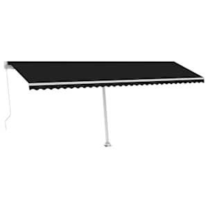 vidaXL Tenda da Sole Retrattile Manuale con LED 600x300 cm Antracite