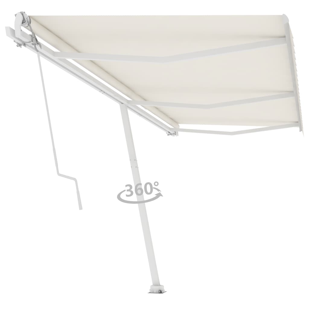 vidaXL Toldo de pie automático crema 600x300 cm