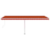 vidaXL iseseisev automaatne varikatus 600x300 cm oranž/pruun