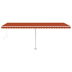 vidaXL iseseisev automaatne varikatus 600x300 cm oranž/pruun