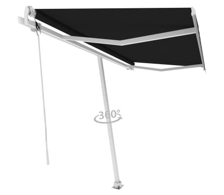 vidaXL Toldo de pie autom&aacute;tico gris antracita 400x350 cm
