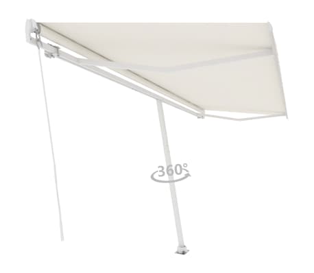 vidaXL Standmarkise Manuell Einziehbar 500x350 cm Creme