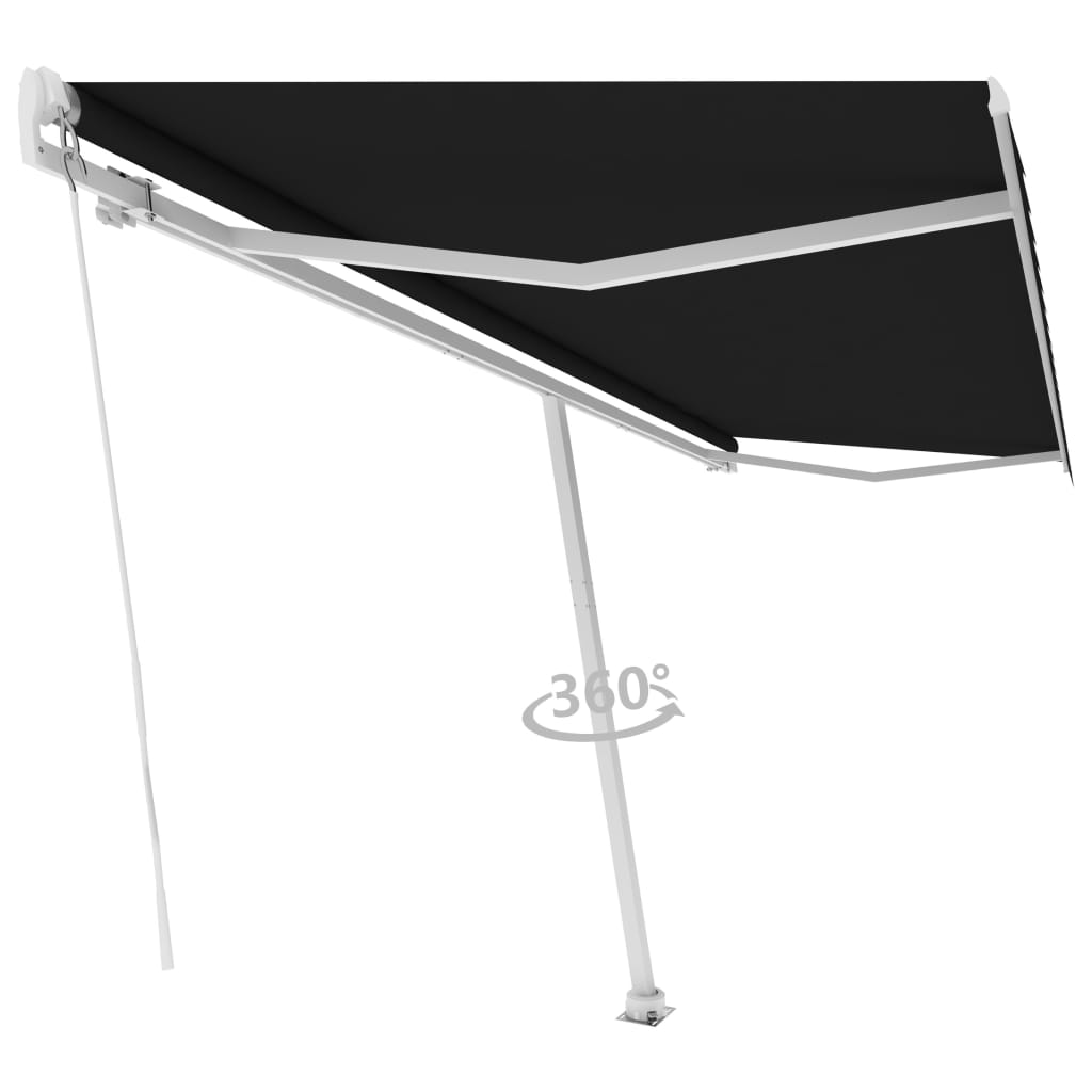 

vidaXL Luifel vrijstaand handmatig uittrekbaar 500x350 cm antraciet