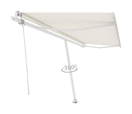 vidaXL Tenda da Sole Automatica Autoportante 500x350 cm Crema