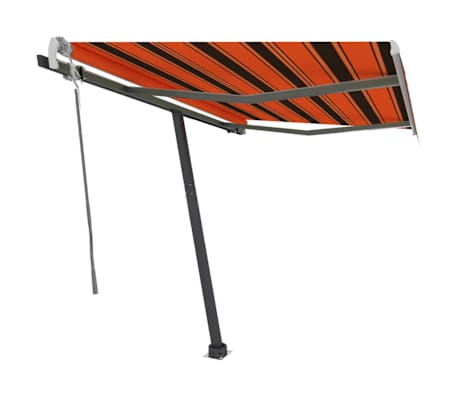 vidaXL Retractable Awning Orange and brown