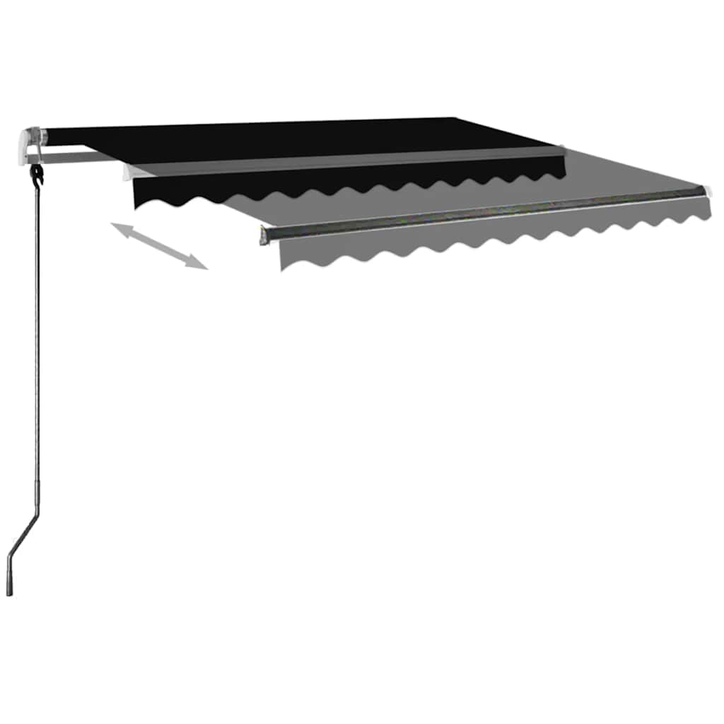 Auvent Manuel Rétractable avec LED 400x300 vendre cm Orange et Marron Store vidaXL
