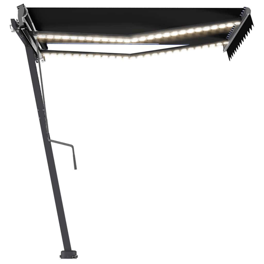 Auvent Manuel Rétractable avec LED 400x300 vendre cm Orange et Marron Store vidaXL