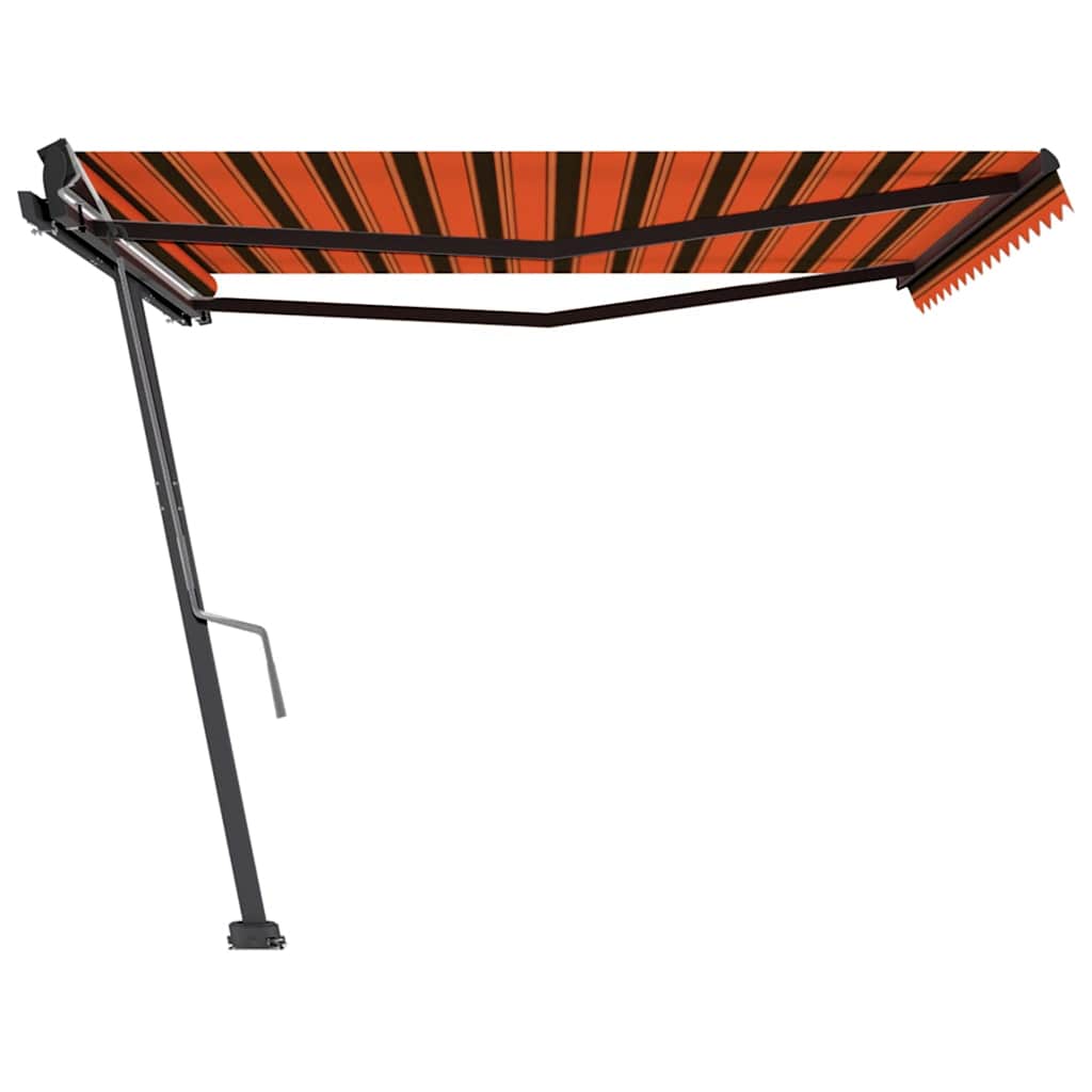 

vidaXL Luifel vrijstaand handmatig uittrekbaar 450x300 cm oranje bruin