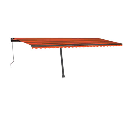 vidaXL Auvent automatique sur pied 600x300 cm Orange/marron