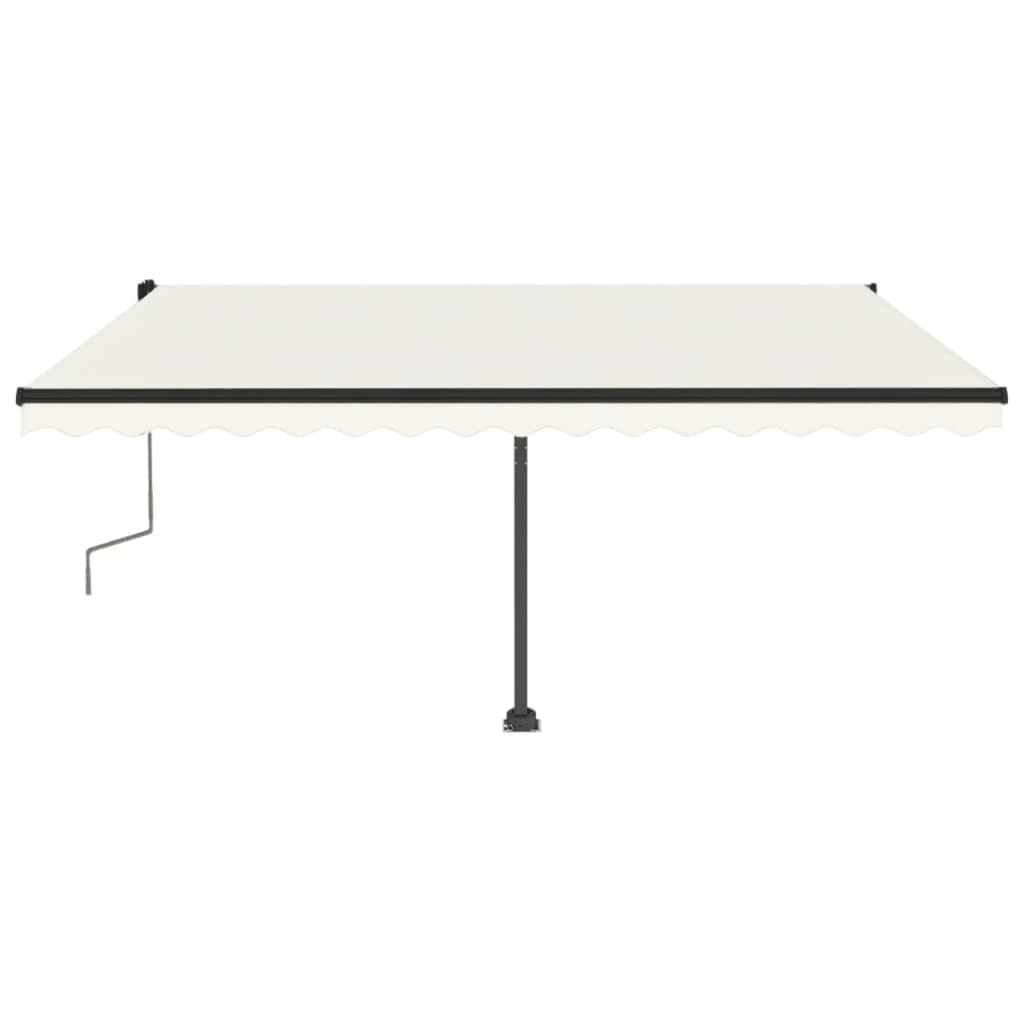 Auvent Manuel Rétractable avec LED 400x300 vendre cm Orange et Marron Store vidaXL