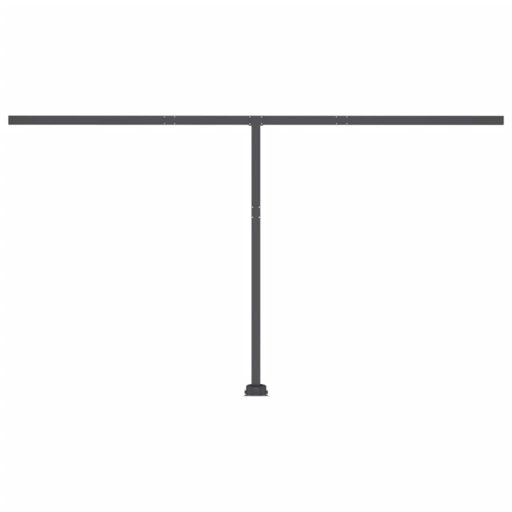 Auvent Manuel Rétractable avec LED 400x300 cm Orange officiel et Marron Store vidaXL