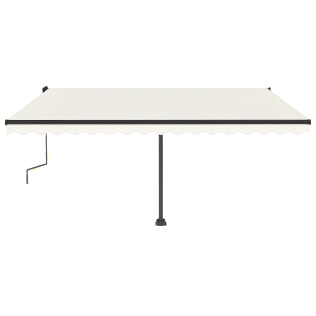Thumbnail - vidaXL Standmarkise Manuell Einziehbar 450x350 cm Creme