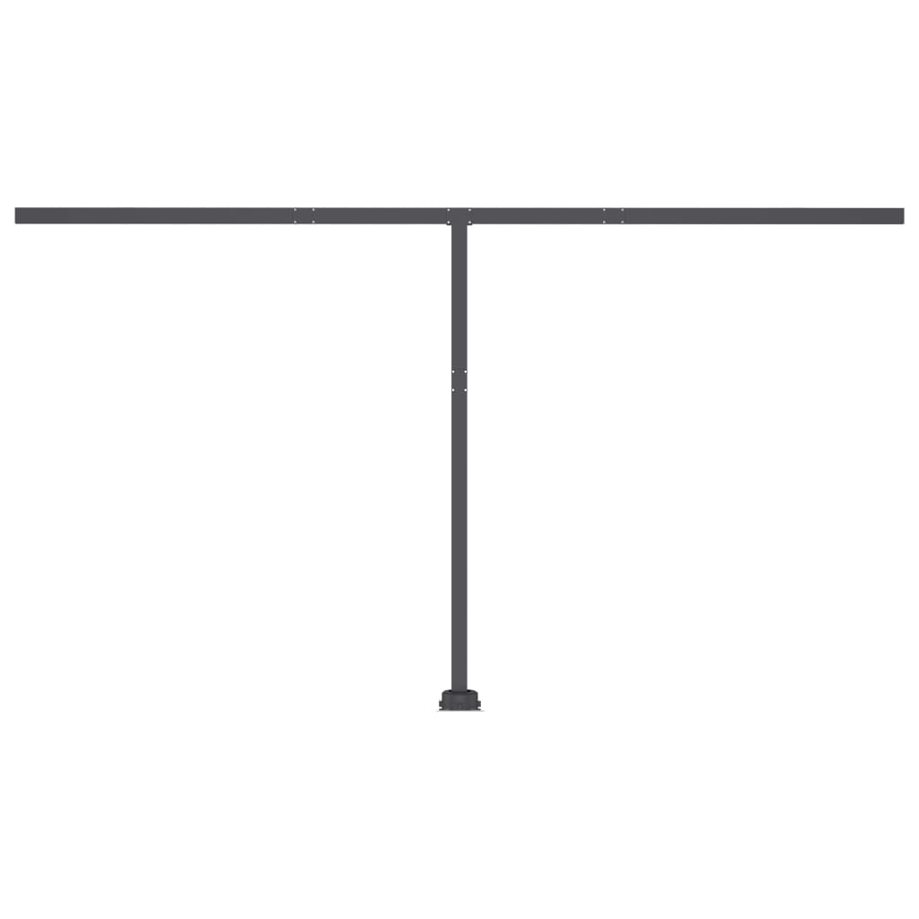 Auvent Manuel Rétractable avec LED 400x300 cm Orange et Marron achats Store vidaXL