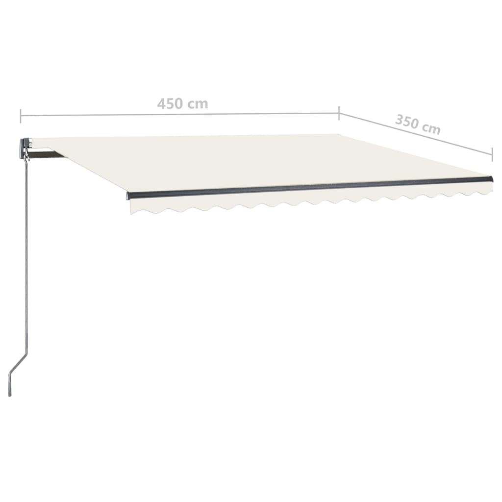 markīze ar kātu, 450x350 cm, automātiska, krēmkrāsas