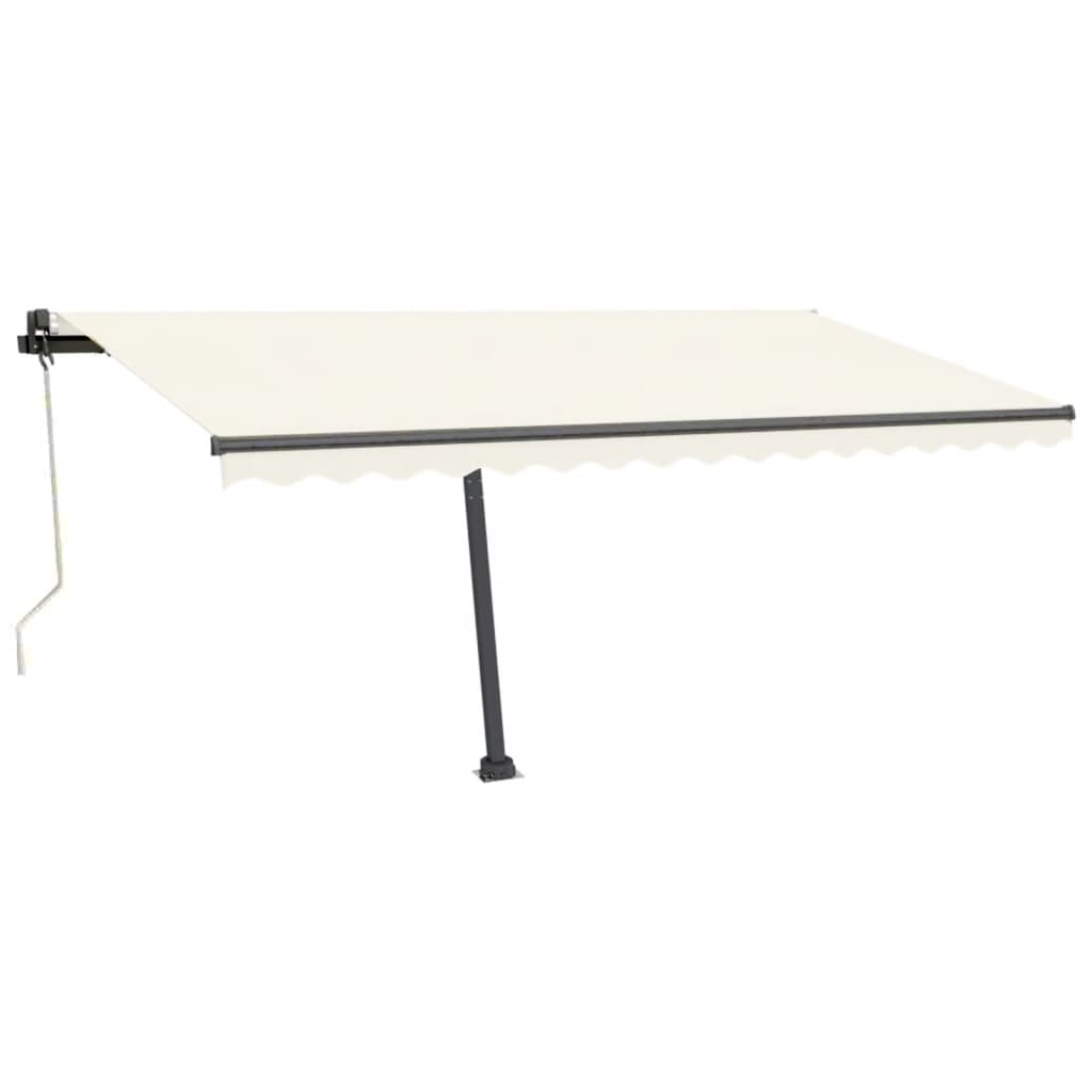 vidaXL Toldo automático com LED e sensor de vento 450x350 cm cor creme