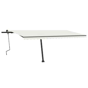 vidaXL Toldo retr&aacute;til manual independente 500x350 cm cor creme