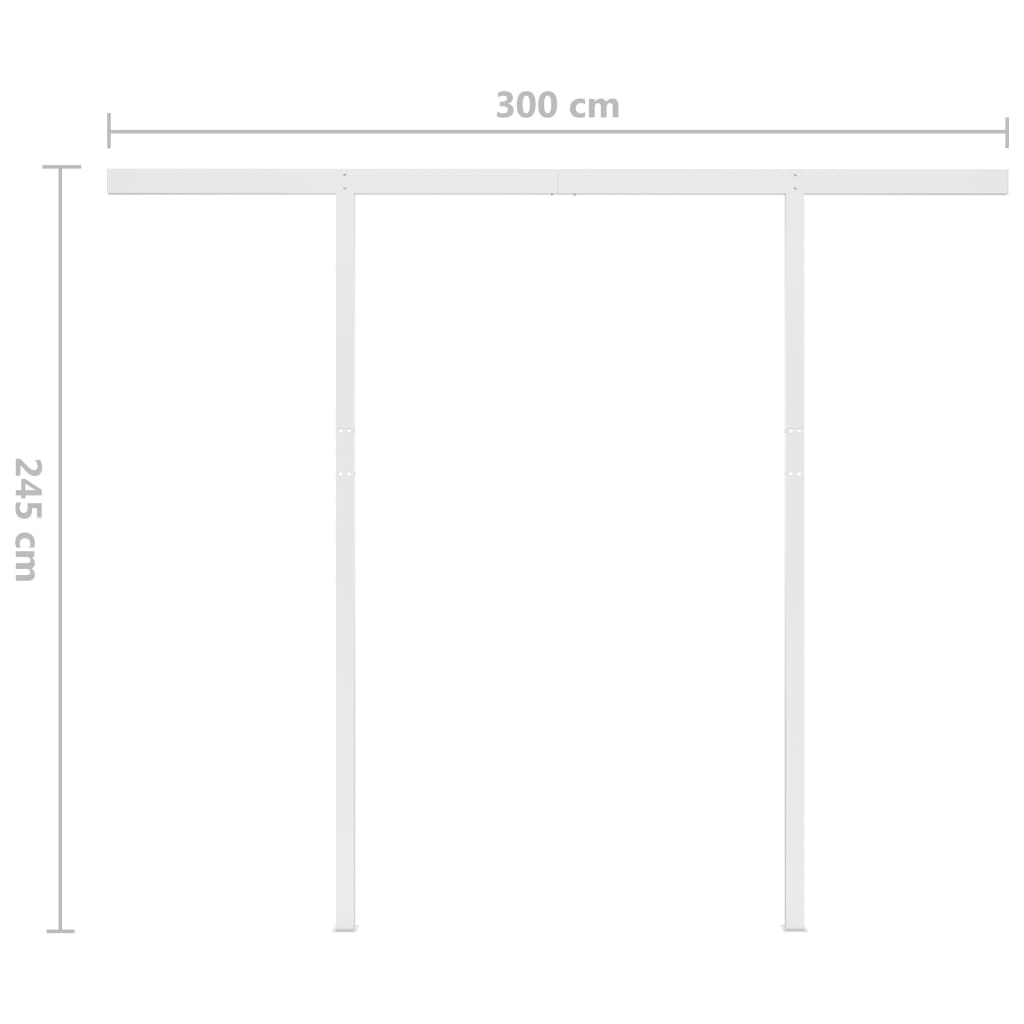  Ručne zaťahovacia markíza so stĺpikmi 3,5x2,5 m modro-biela