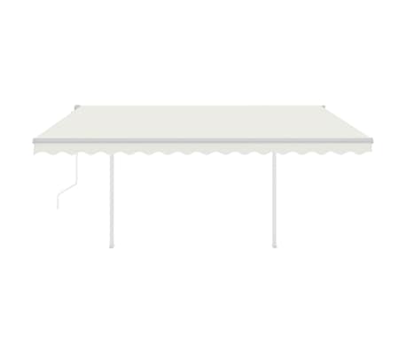 vidaXL Τέντα Αυτόματη με LED & Αισθητήρα Ανέμου Κρεμ 4x3 μ.