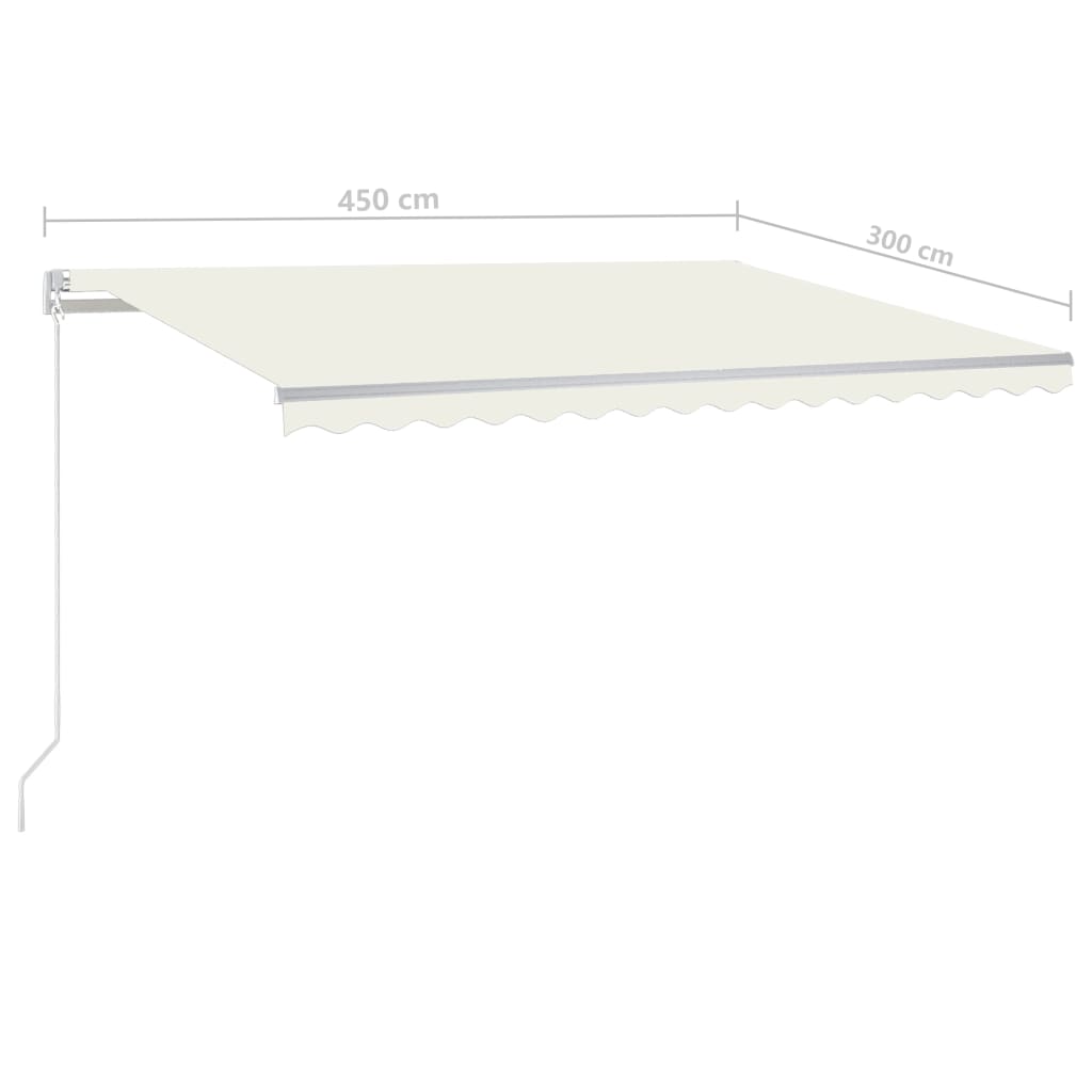 Avtomatska tenda LED + senzor 4,5x3 m krem
