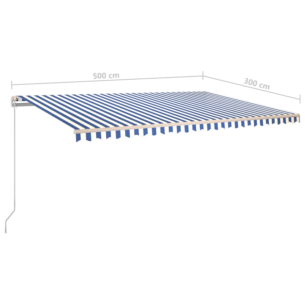 Blå og hvid / 5 x 3 m - Billede 13