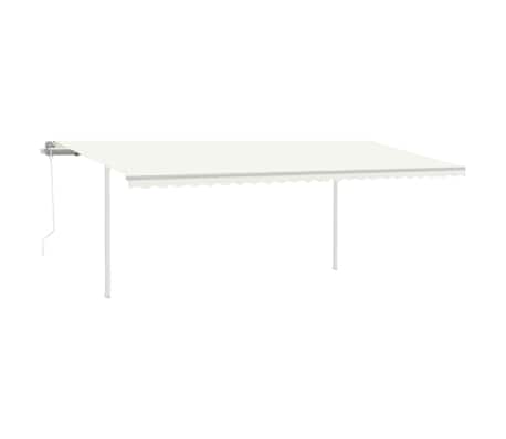 vidaXL Auvent automatique capteur de vent/LED 6x3 m Cr&egrave;me