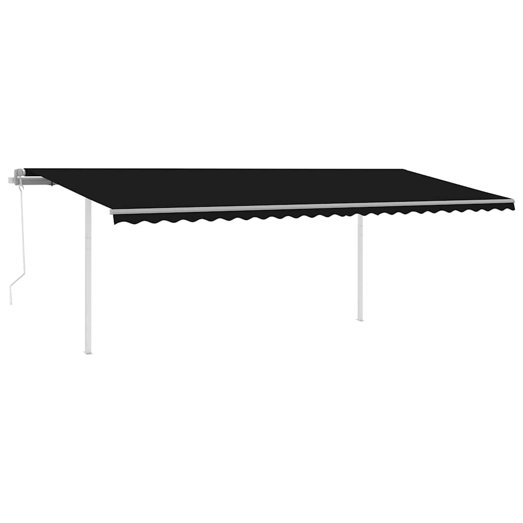 

vidaXL Luifel automatisch met LED en windsensor 6x3 m antracietkleurig