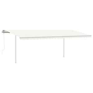 vidaXL Automatische Markise mit LED & Windsensor 6x3,5 m Cremewei&szlig;