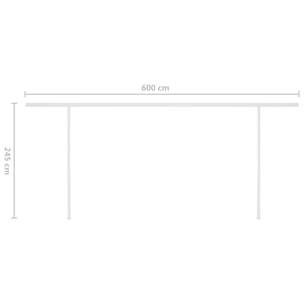 Avtomatska tenda LED + senzor 6x3,5 m antracitna