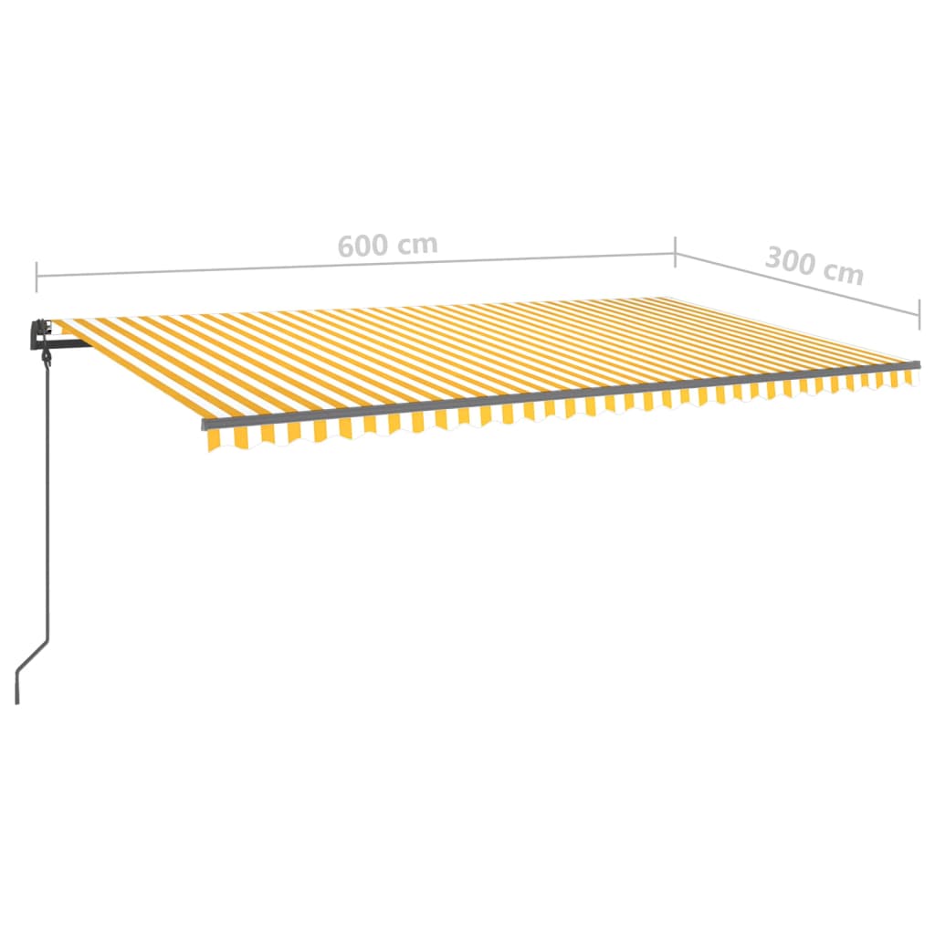 Gul og hvid / 6 x 3 m - Billede 13