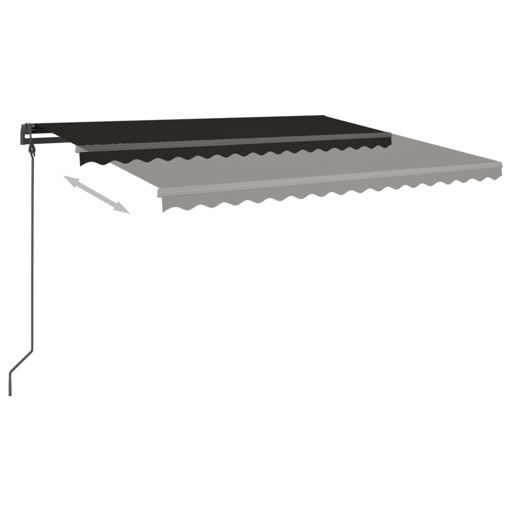 vidaXL Manual Retractable Awning 150 cm Anthracite 