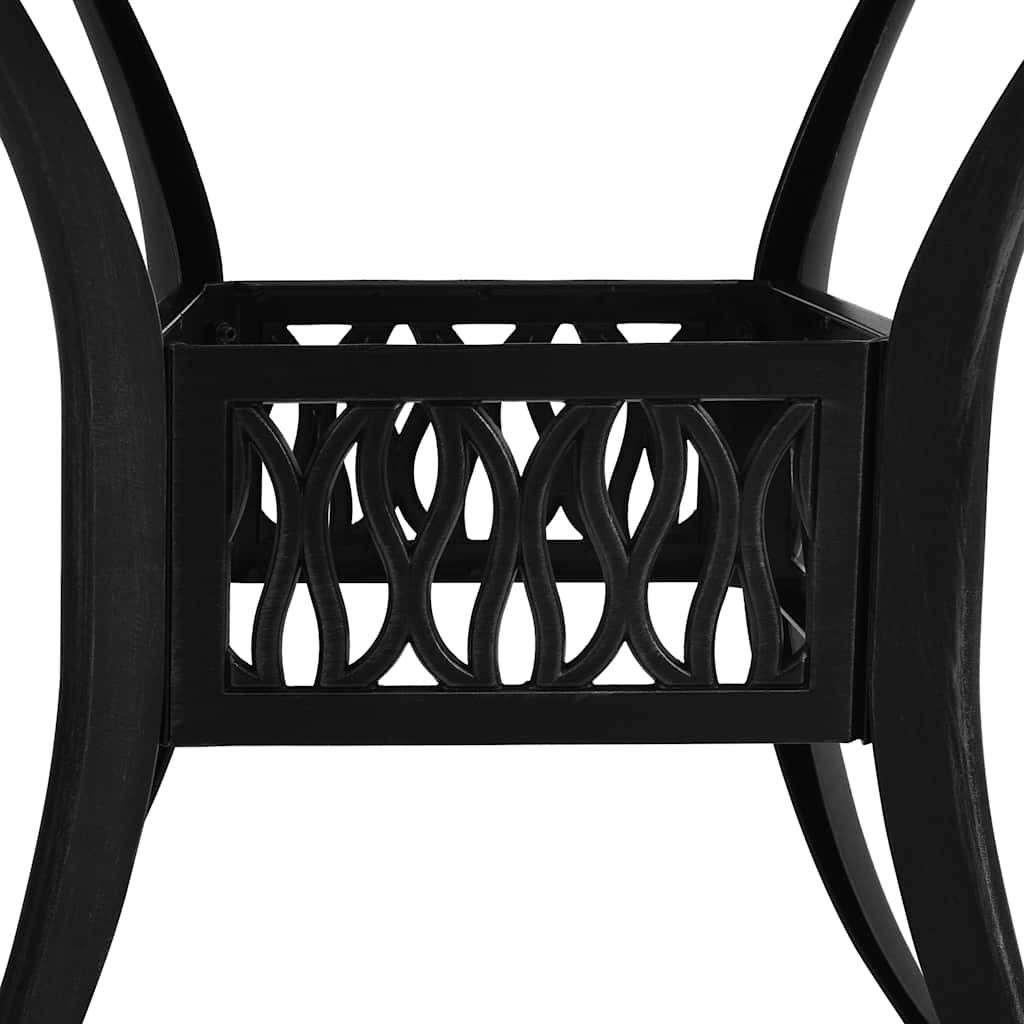 3dílný bistro set litý hliník černý - obrázek 14