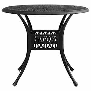 3dílný bistro set litý hliník černý - obrázek 12