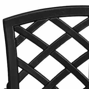 3dílný bistro set litý hliník černý - obrázek 10