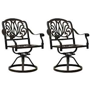 3dílný bistro set litý hliník bronzový - obrázek 3