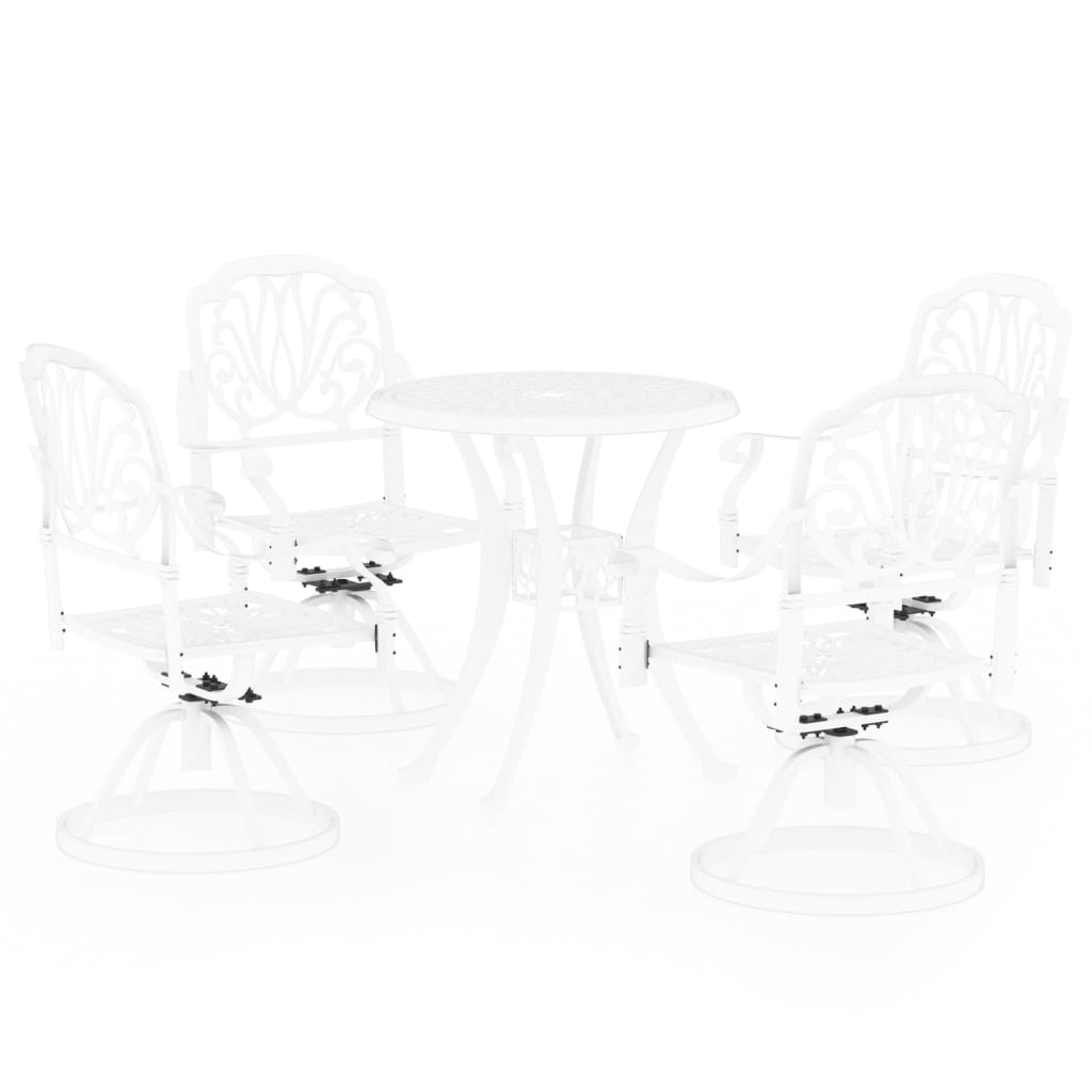 

vidaXL 5 Piece Bistro Set Cast Aluminum White