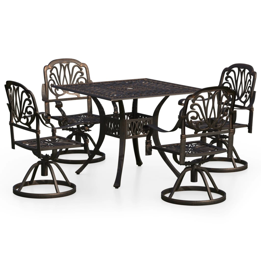 

vidaXL 5 Piece Bistro Set Cast Aluminum Bronze