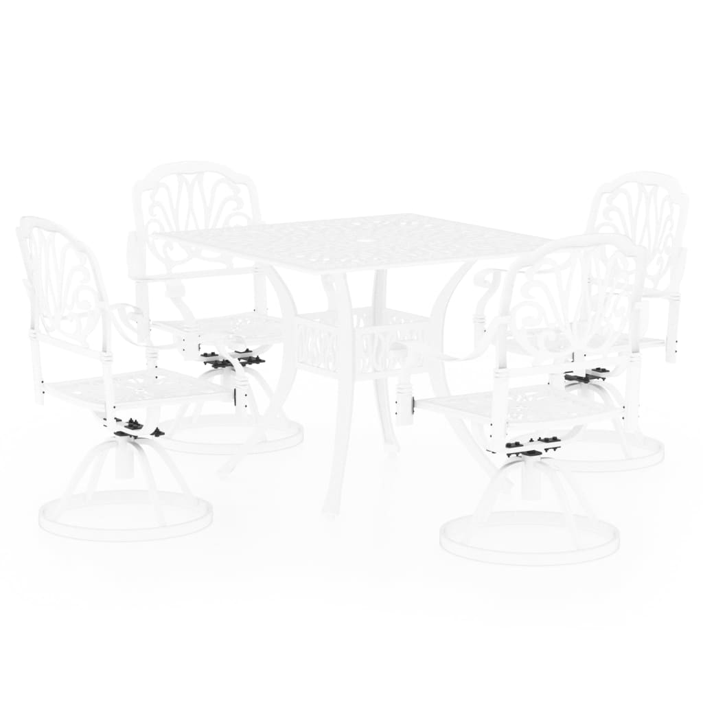 

vidaXL 5 Piece Bistro Set Cast Aluminum White