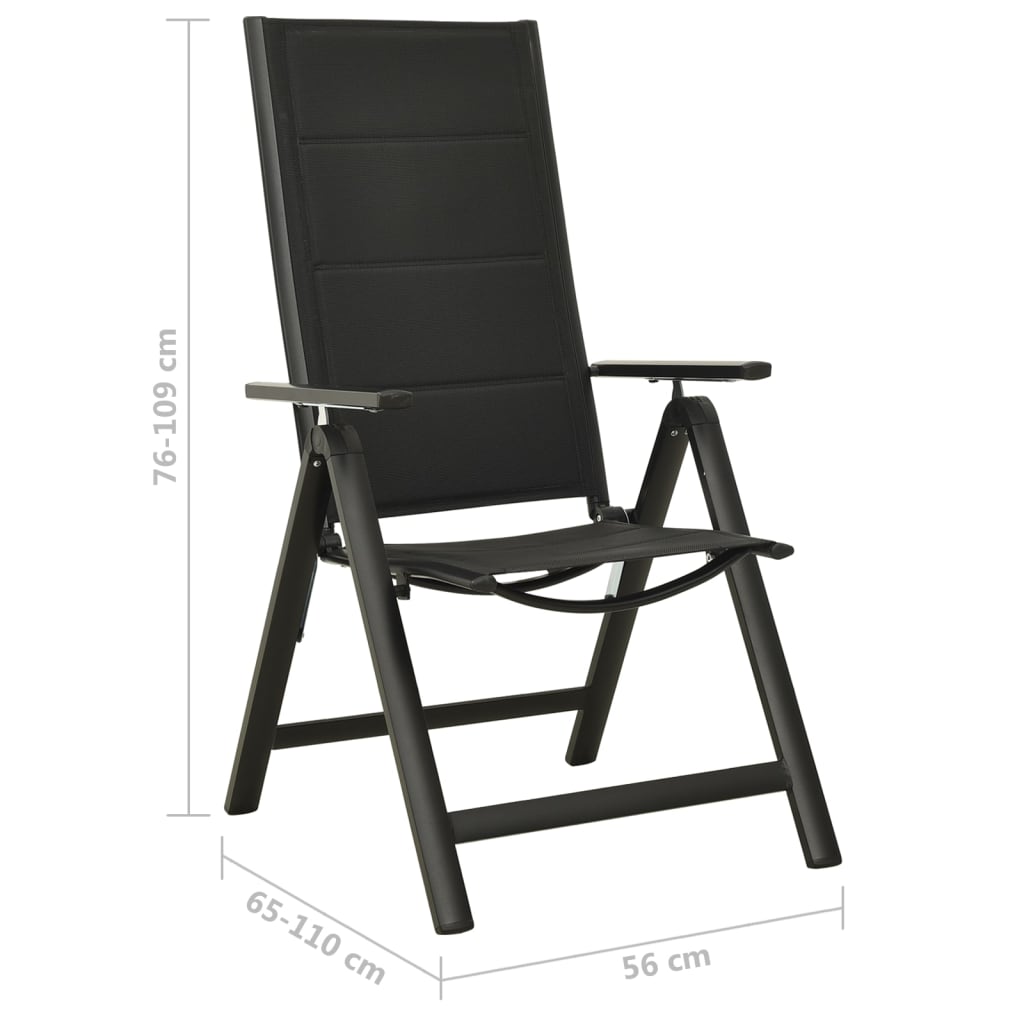 5dílný zahradní jídelní set hliník antracitový - obrázek 15
