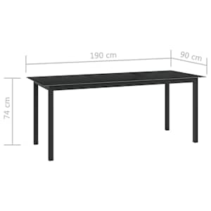 9dílný zahradní jídelní set hliník antracitový - obrázek 14