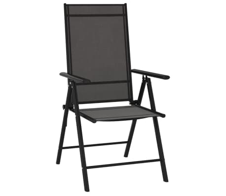 vidaXL Sodo valgomojo baldų komplektas, 12 dalių, juodos spalvos