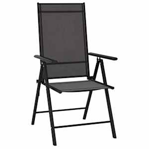 vidaXL Sodo valgomojo baldų komplektas, 12 dalių, juodos spalvos